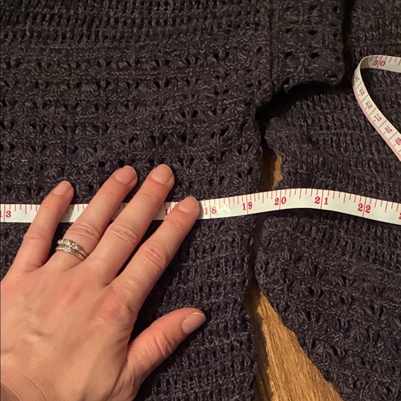 DKNY Dark Grey Knit V-Neck Sweater - Picture 7 of 9